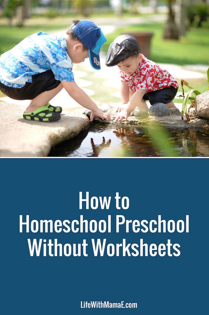 You don't NEED lesson plans and printables to homeschool preschool! If you want to do prek at home, there are tons of free ideas out there instead of just worksheets.